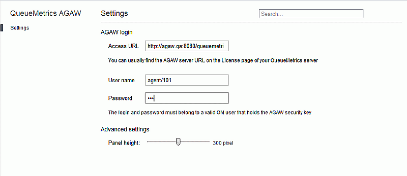AGAW Chrome settings