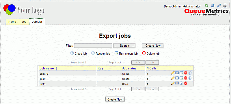 ExpCall joblist