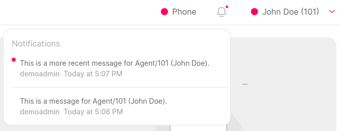 QAP notifications messages