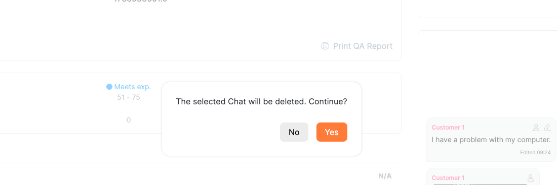 Reports Chat Delete