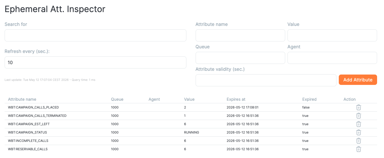 dbtest ephemeral liveinspect