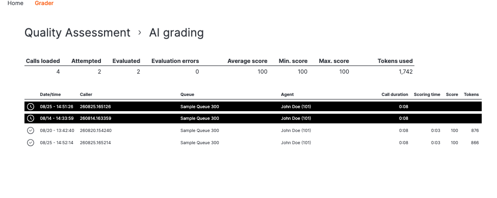 qa ai grading